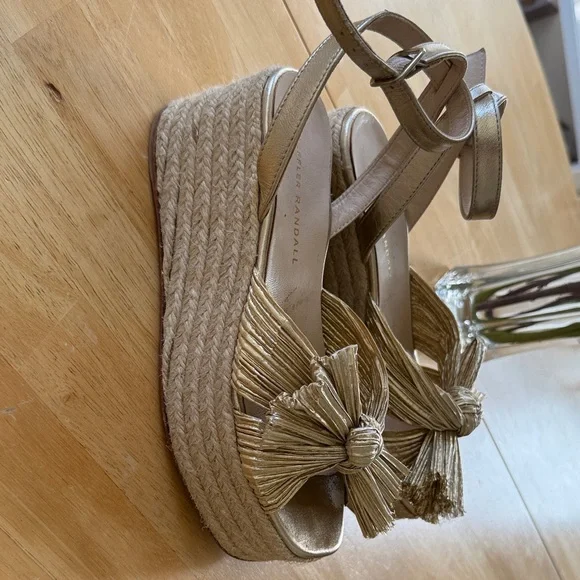 Loeffler Randall Gold Wedges - Picture 6 of 8